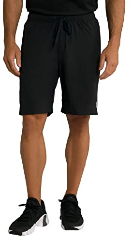 JP 1880 Men's Jay-PI Functional Sports Shorts, Elastic Waistband, Quickdry Trousers, Black, 5XL