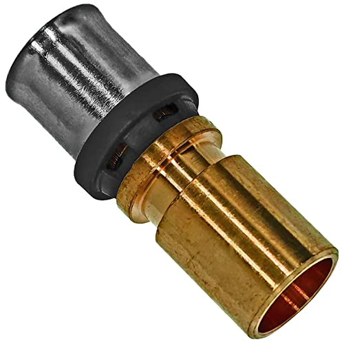 MegaHaustechnik Stutzen mit Außendurchmesser 15mm Pressfitting aus Messing für Mehrschichtverbundrohr 16x2 mm Außendurchmesser x Wandstärke Trinkwasser geeignet TH U Profil Kontur