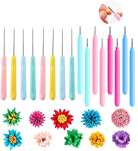 16 Stück/Set Papier Quilling Tools Schlitz Kit Papier Curling Tools Kit Quilling Nadel Stift für Kunst Handwerk verschiedene DIY Papier Projekt Rollen Multifunktion Schlitz Quilling Werkzeug Set