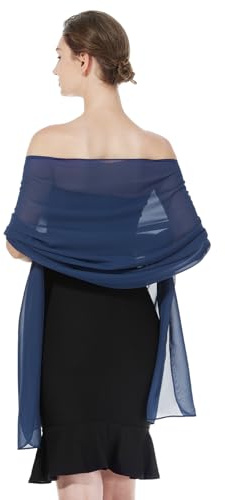 BEAUTELICATE Chiffon Schal Stola Damen Festlich Elegante Tücher Schultertuch Stola für Abendkleider Braut Festlich Sommer Hochzeits