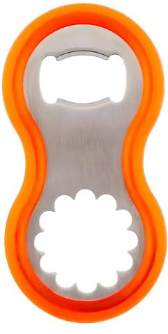Koala Spain 20000154 Abridor de Botellas Multiusos Eight para Tapones de Corona o de Rosca, Naranja, 5 Unidades