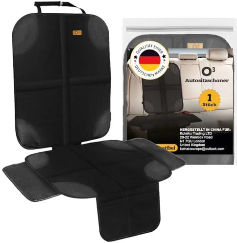 O³ Sitzschoner Auto Kindersitz, 1 Stück Autositzschoner Isofix | rutschfeste Autositzauflage, Rücksitzschoner für Babyschale, Kindersitzunterlage, Sitzauflage Haustiere