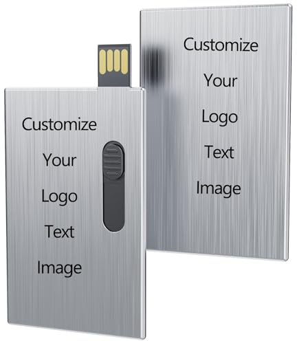 Memoria USB 4 GB Tarjeta de Crédito Empresarial 100 Piezas Pendrive Uflatek Personalizada USB 2.0 USB Memoria Plata Memorias Flash Drive Metal Externo Data Sticks