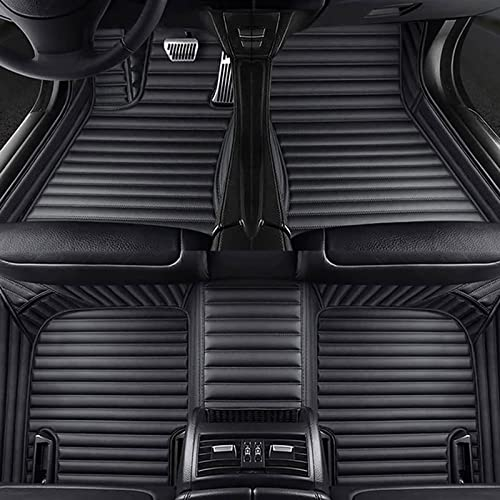 NALSA Auto Leder Fußmatten Für Citroen Berlingo 2007, Nach Maß Vollständige Abdeckung Fussmatten Wasserdicht rutschfeste Allwetter Teppich Automatten ZubehöR,A/Black