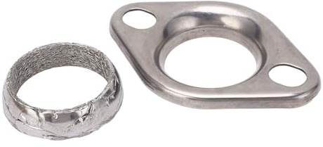 Brida de Escape de Acero Inoxidable de 2 Pulgadas y 2 Pernos con Junta de Montaje de Tubería Ovalada