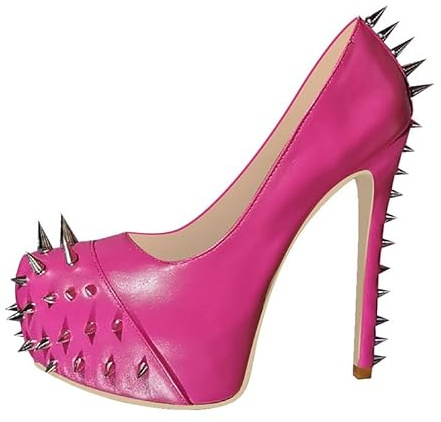 blingqueen Escarpins à talons hauts Stiletto - Bout rond - Chaussures pour femme, rose bonbon, 36 EU