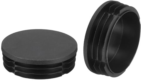 QUARKZMAN Tappo in Plastica Rotondo, per ID 69-78mm, OD 80mm, Nero, 2Pz | Tappi Estremità Tubi, Cuscinetti Inserti Gambe Mobili, Gommini Sedie, Protezione Pavimenti, Divani, Tavoli, Mensole