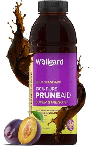 Wellgard Prune Juice, PruneAid 100% Fresh Prune Juice 500ml, Made in UK