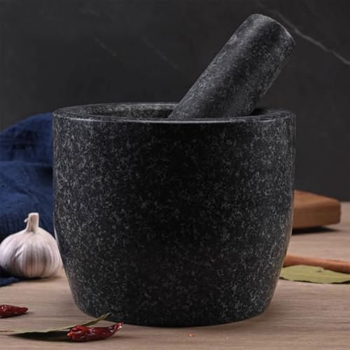 Mortero Piedra Pesado Hogar, Machacador Ajo Natural Prensa Ajo Pulida Herramienta Cocina Molinillo Especias Manual para Guacamole, Especias, Ajo, Cocina,D