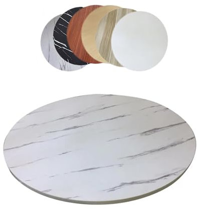 Plateau tournant en bois pour table de salle à manger de 91,4 cm, grand plateau de service rond, finition en bois blanc, facile à partager, rotation fluide