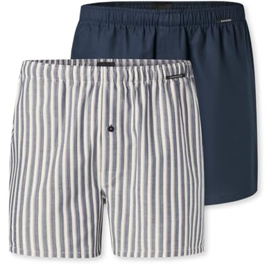 Schiesser Herren 2 Pack Boxershorts Baumwolle Web Multipack - Webboxer