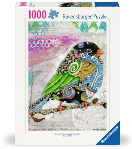 Ravensburger Puzzle 12001438 - Swirly Bird - 1000 Teile Puzzle für Erwachsene und Kinder ab 14 Jahren