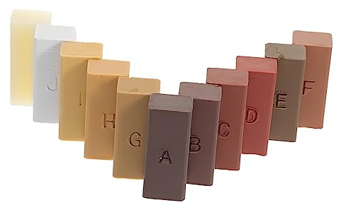 PartyKindom Kit de Réparation pour Stratifié en Cire, 11 Couleurs Assorties pour Réparation Rapide des Rayures sur Bois et Stratifié, pour Sols, Plans de Travail et Meubles