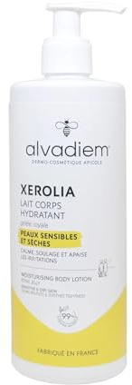 ALVADIEM Nutri-Komfort Duschgel Surgras 400 ml mit Bio-Gelée Royale – Für trockene & empfindliche Haut – 2-in-1 Feuchtigkeitsspendende Reinigung, Präbiotika – Seifenfrei & ohne Sulfate