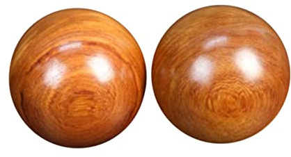 Beavorty 2stücke Holz Massagebälle Hand-übungsbälle Muskelentspannung Fitness Massage Kugeln Für Zuhause Zur Handkraft Geschicklichkeitssteigerung