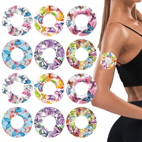 12 Stück Libre 2 Pflaster, blutzuckermessgerät zubehör, Wasserfeste Pflaster für Libre 2, für Sport, Schwimmen, Duschen, Outdoor-Aktivitäten(Nicht verfügbar für Libre3)(4)