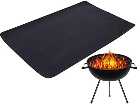 Bohany Esterilla para hoguera, base ignífuga para hoguera, base portátil para camping, barbacoa para suelo al aire libre, terraza, jardín, hoguera