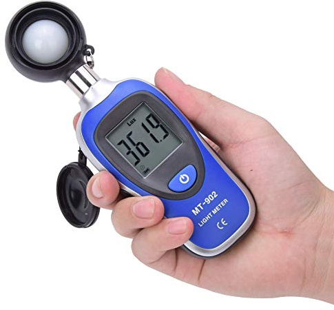 SEAFRONT Digitaler Lichtmesser Digitale Luxmeter 0Lx-200K Lx / 0Fc-20KFc Luxmeter Digitaler Licht-Beleuchtungsstärkemesser Luminometer Lux-Lichtmesser Photometer mit Hintergrundbeleuchtungs-LCD