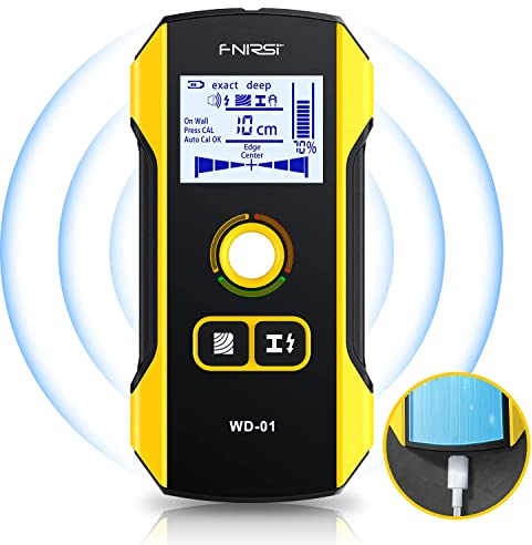 FNIRSI 6 en 1 Détecteur de Montants - Scanner Mural Électronique pour Bois, Métal, Câbles, Tuyaux et Solives, avec Fonction de Positionnement Améliorée pour Centre et Bord