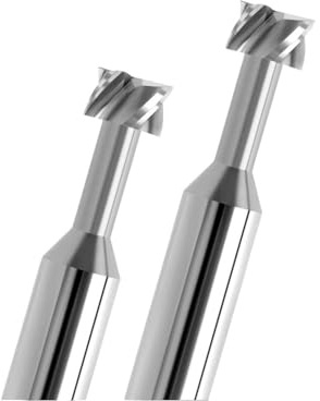 HRC55 T-Nutfräser Aluminium Wolfram Stahl Schaftfräser Hartmetall 4 Flöten 5pc(6x1xD6X50L)