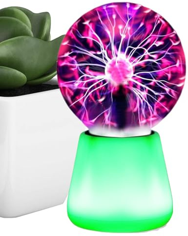 Lámpara de Mesa - Alimentado Por USB Sensible Al Tacto Decoración De Escritorio,Lámpara De Bola De Plasma LED 7 Colores Con Iluminación Táctil Interactiva | Para Ambiente Mesa Hogar Cocina Salón