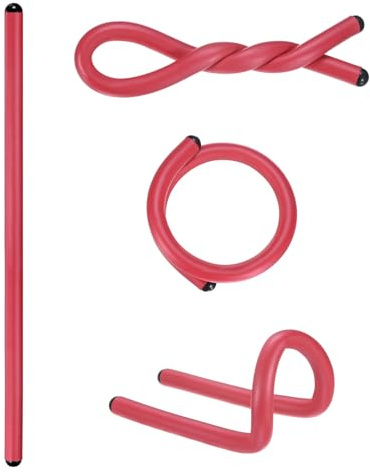M METERXITY 4-Pack Twist Rubber Ties 17in, Red