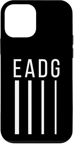EADG Guitare Basse 4 Cordes Blanc Coque pour iPhone 12 Mini