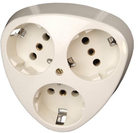 Kopp 111401004 Schutzkontakt 3-Fach-Steckdose UP-Standard
