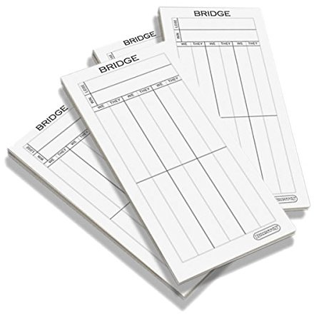 Jesters toys & games Bridge Score Pads / Scoring Cards (4 Packs) by
