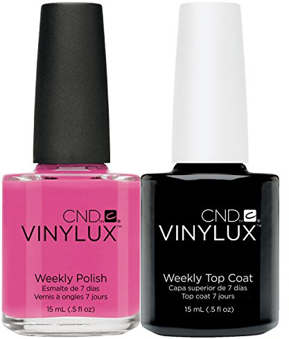 CND Vinylux Hot Pop Pink Plus Top Coat Nail Polish 50 g