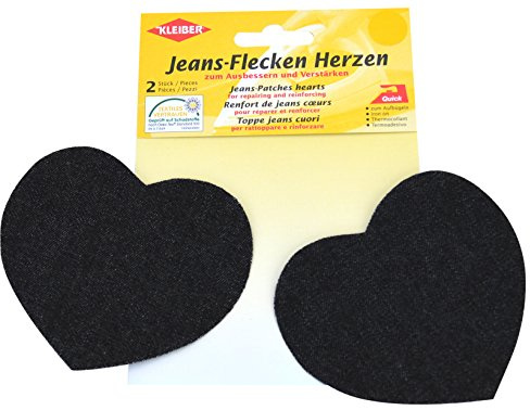 Kleiber + Co.GmbH Jeans-Flecken Herzen, ca. 8,5 cm x 10,5 cm, 343-25