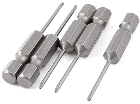 sourcingmap Embouts de tournevis cruciformes 1/4 pouce Hex tige 1.5mm PH000 magnétiques 5pcs