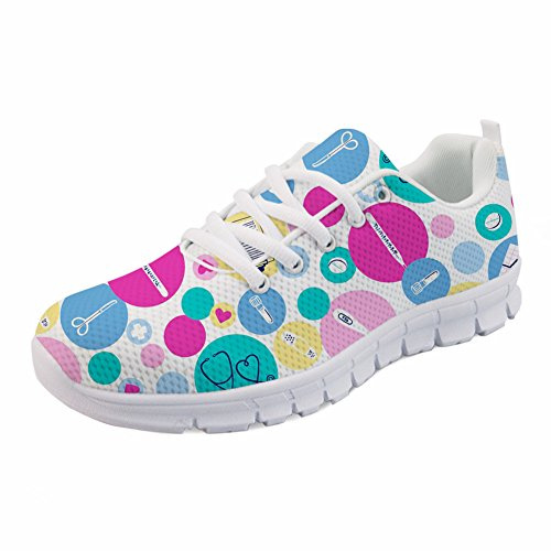 Coloranimal Chaussures à Lacets décontractées pour Femme