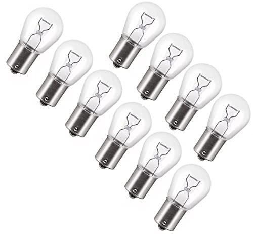 24 VOLT - 10 Stück - P21W - BA15S - 24V Nfz LKW Beleuchtung - Glühlampe, Glassockellampe, Glühbirne, Soffitte, Lampen. E-Prüfzeichen. INION