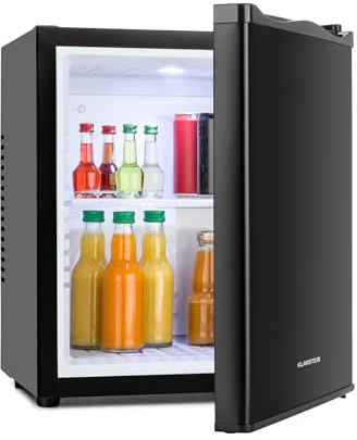 KLARSTEIN Petit Frigo de Chambre de 23L pour Snacks et Boissons, Top Silencieux, Mini Bar, avec Étagères Réglables Camping, Cosmetique, 5-15°C