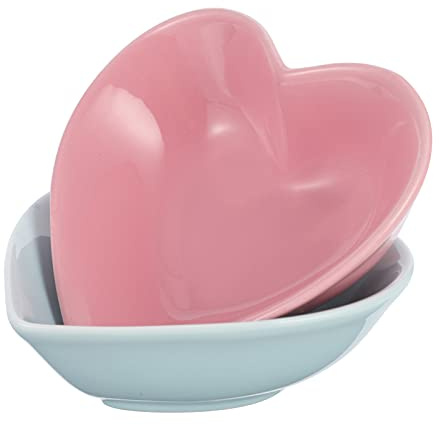 BESPORTBLE 2 Pcs Herz Schalen Keramik Schüsseln Kleine Tauch Schalen Keramik Gericht Für Soja Ketchup Sauce Salat Puddings