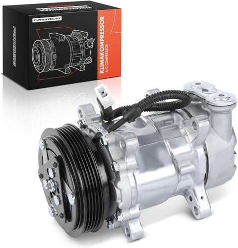 Frankberg Compressore dell'aria condizionata con frizione Compatibile con 106 II 1A 1C Berlingo (First) GFK GJK MF M 5G Partner 5G Saxo Replace# 96.111.117.80, olio preconfezionato