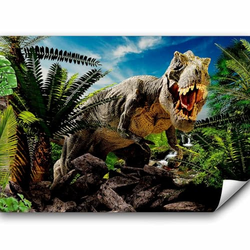 murando - Fototapete Premium-Vlies Dinosaurier 350x256cm - Foto Tapete Wohnzimmer Moderne Vliestapete XXL Wandtapete Motivtapeten Bildtapete 3d Effekt Wand Dekoration Flur Tiere Tropisch g-C-0095-a-a