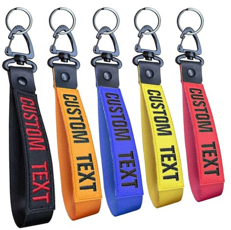 QJS PATCH Schlüsselanhänger, personalisierter Schlüsselanhänger mit Schlüsselanhänger Auto Schlüsselanhänger Clip Nylon Gurtband Schnalle für Schlüssel, taktical Rucksack