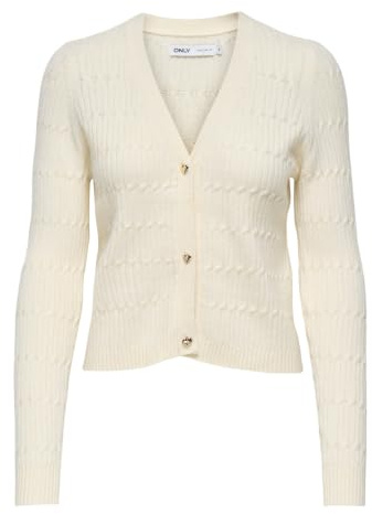 ONLKATIA LS Cardigan col en V CC KNT, Couleur : Gris, M