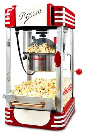CUSMA Máquina De Palomitas De Maíz Comercial Profesional, Máquina Retro De Palomitas De Maíz con Mantequilla Caliente con Olla De Acero Inoxidable, para El Hogar, Carnaval Y Fiestas,B