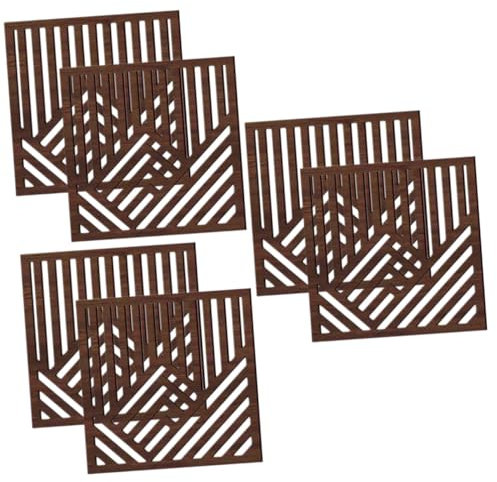LIFKOME 6pièces Décoration Murale Bois Forme De Montagne De Panneaux Artistiques Pour Salon Bureau Et Chambre Design Abstrait Et Géométrique Facile à Installer
