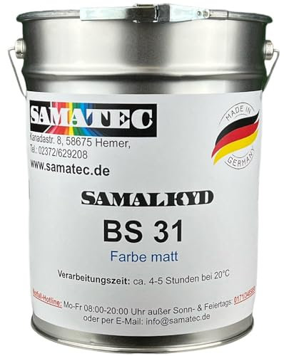 SAMATEC Balkonbeschichtung Terrassenbeschichtung Bodenbeschichtung Außenbereich BS31 1Kg/5m² UV-stabil (Beige)