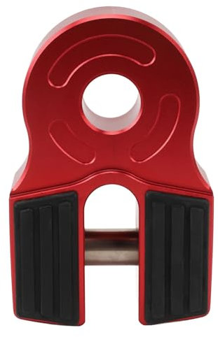 Soporte de Gancho de Remolque Plano, Soporte Universal de Grillete de Cabrestante Resistente a la Oxidación para Camioneta UTV (Rojo)