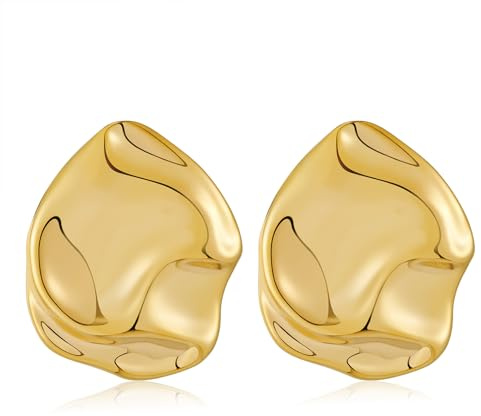 LILIE&WHITE Gold Statement-Ohrringe für Frauen Hypoallergene Ohrstecker Statement Trendy Drop Earrings Fashion Dangle Earrings Geschenk für Frauen