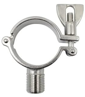 Stainless Steel Pipe Support Pipe Bracket clamp , Pipe Support Ring Hanger,1/2 BSPT Male X Fit 1/2 3/4 1 -12 Inch 19 mm Tube OD 304 Stainless Steel Pipe Support Clamp Hanger Bracket