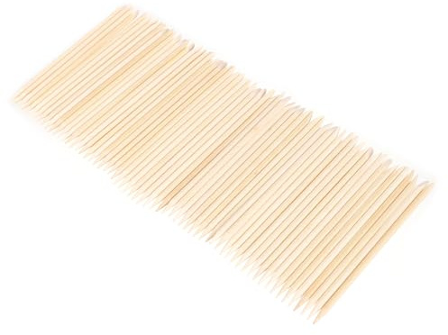 Ipetboom 200pezzi Bastoncini per Unghie in Legno Naturale Punta e Estremità Piatta Strumento per Manicure e Pulizia delle Unghie per Uso Domestico e Saloni di Bellezza