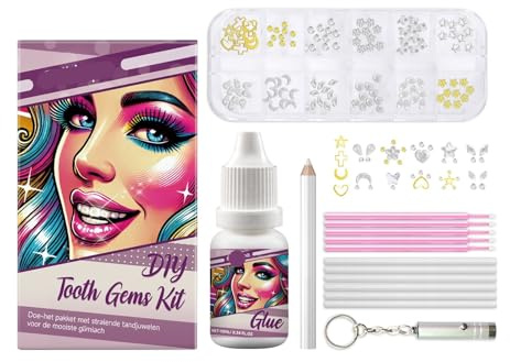 DIY-Zahnschmuck-Set – Sichere, Einfache Anwendung Mit UV-härtendem Kleber, Verschiedene Schmucksteine For Ein Individuelles Lächeln(3PC)