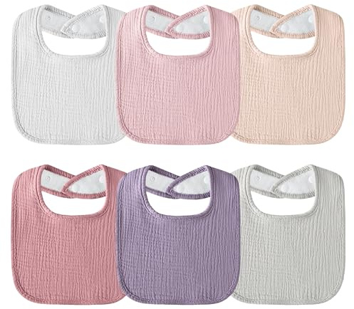 Kewlife gift haklapp baby muslin triangelhalsduk baby halsduk justerbar för pojkar och flickor (makaron-rosa)