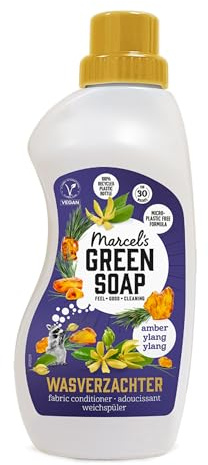 Marcel's Green Soap – Weichspüler Amber & Ylang Ylang – Für weiße und bunte Wäsche – Vegan – 30 Waschgänge – 750 ml
